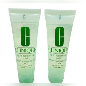Clinique Liquid Facial Soap Mild Dry Combination 
2 pc Set